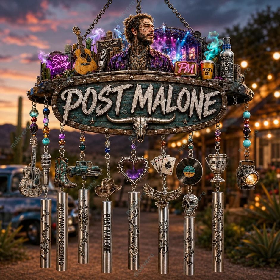 Post Malone Hollywood Bleeding Wind Chime Post Malone Hollywood Bleeding Wind Chime