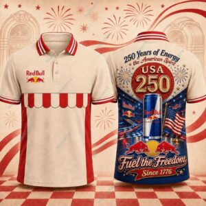Red Bull 250 Years Of Energy The American Spirit Polo Shirt 3