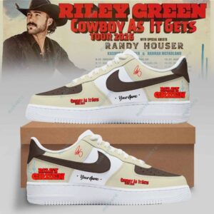Riley Green x Cowboy As It Gets Tour 2026 Custom Air Force 1 Sneaker 2 Riley Green x Cowboy As It Gets Tour 2026 Custom Air Force 1 Sneaker 3