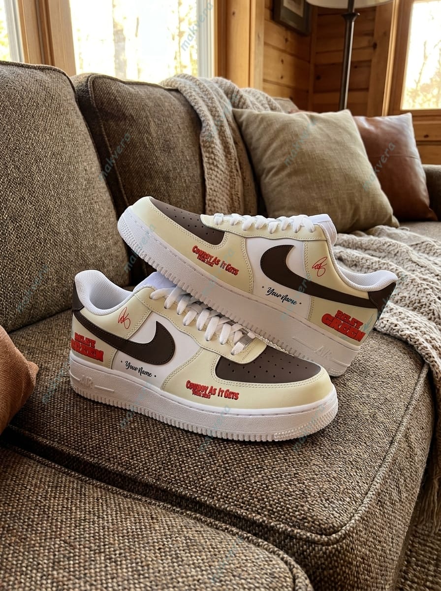 Riley Green x Cowboy As It Gets Tour 2026 Custom Air Force 1 Sneaker Riley Green x Cowboy As It Gets Tour 2026 Custom Air Force 1 Sneaker
