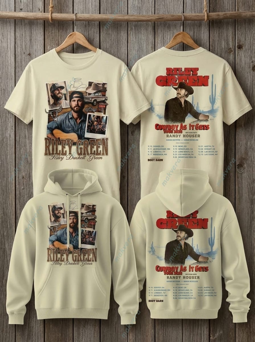 Riley Green x Cowboy As It Gets Tour 2026 Shirt Riley Green x Cowboy As It Gets Tour 2026 Shirt