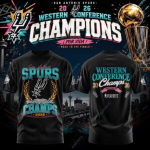 San Antonio Spurs 2026 Western Conference Champions Shirt 3