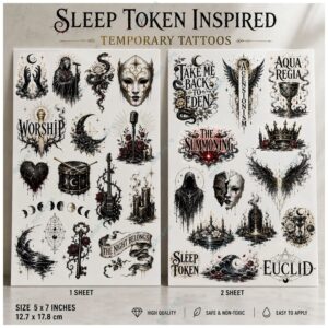 Sleep Token Inspired Temporary Tattoos