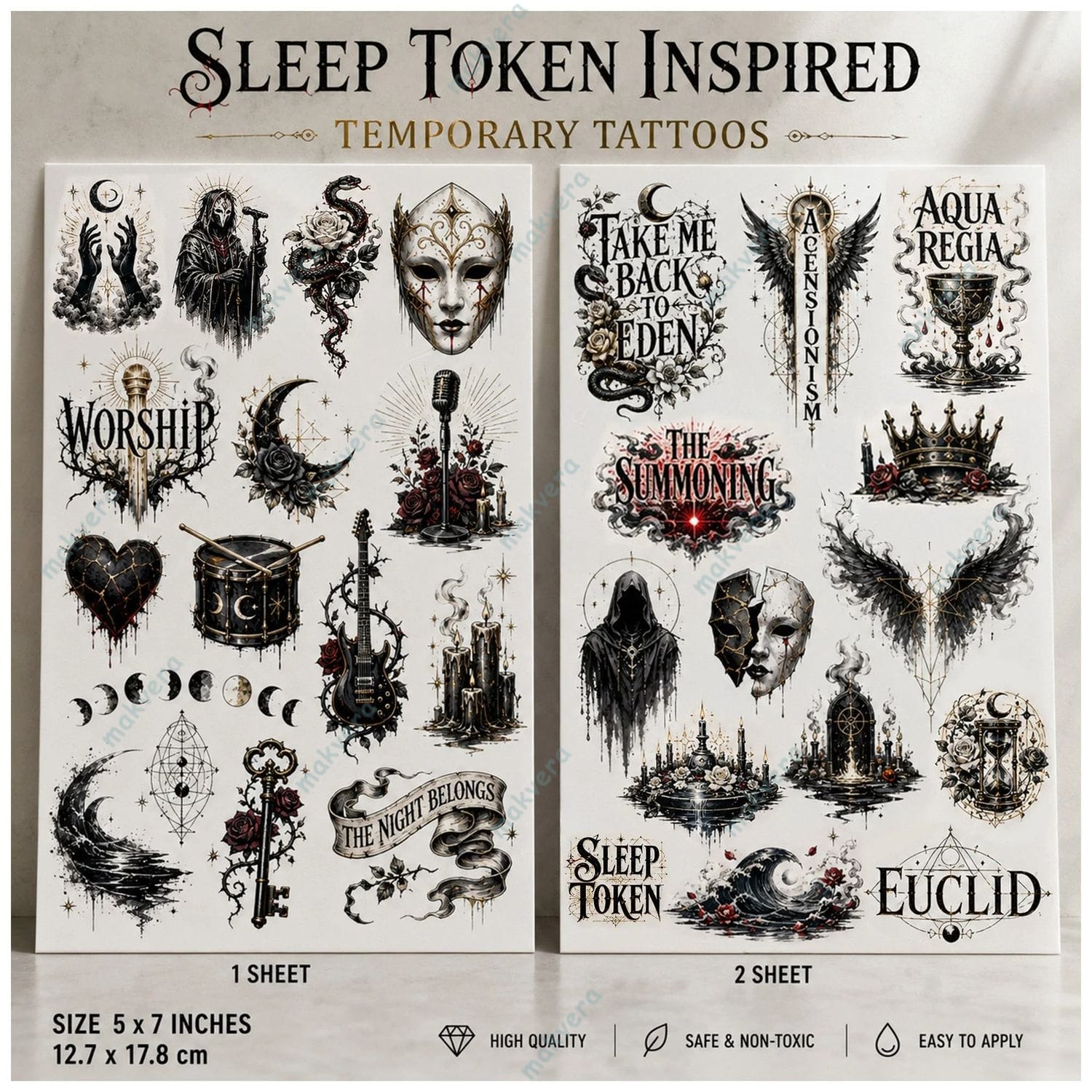 Sleep Token Inspired Temporary Tattoos 3 Sleep Token Inspired Temporary Tattoos 3
