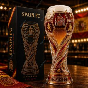 Spain FC La Furia Roja World Cup 2026 Beer Glass 1 Spain FC La Furia Roja World Cup 2026 Beer Glass 2
