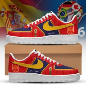 Spain FC World Cup 2026 Custom Name Air Force 1 Sneaker 2