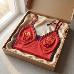 Spain National Team World Cup 2026 Jersey Cami Top 1 Spain National Team World Cup 2026 Jersey Cami Top 2