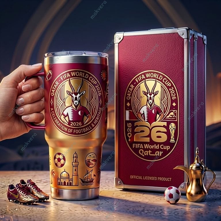 The Desert Rose Qatar FIFA World Cup 2026 Tumbler The Desert Rose Qatar FIFA World Cup 2026 Tumbler