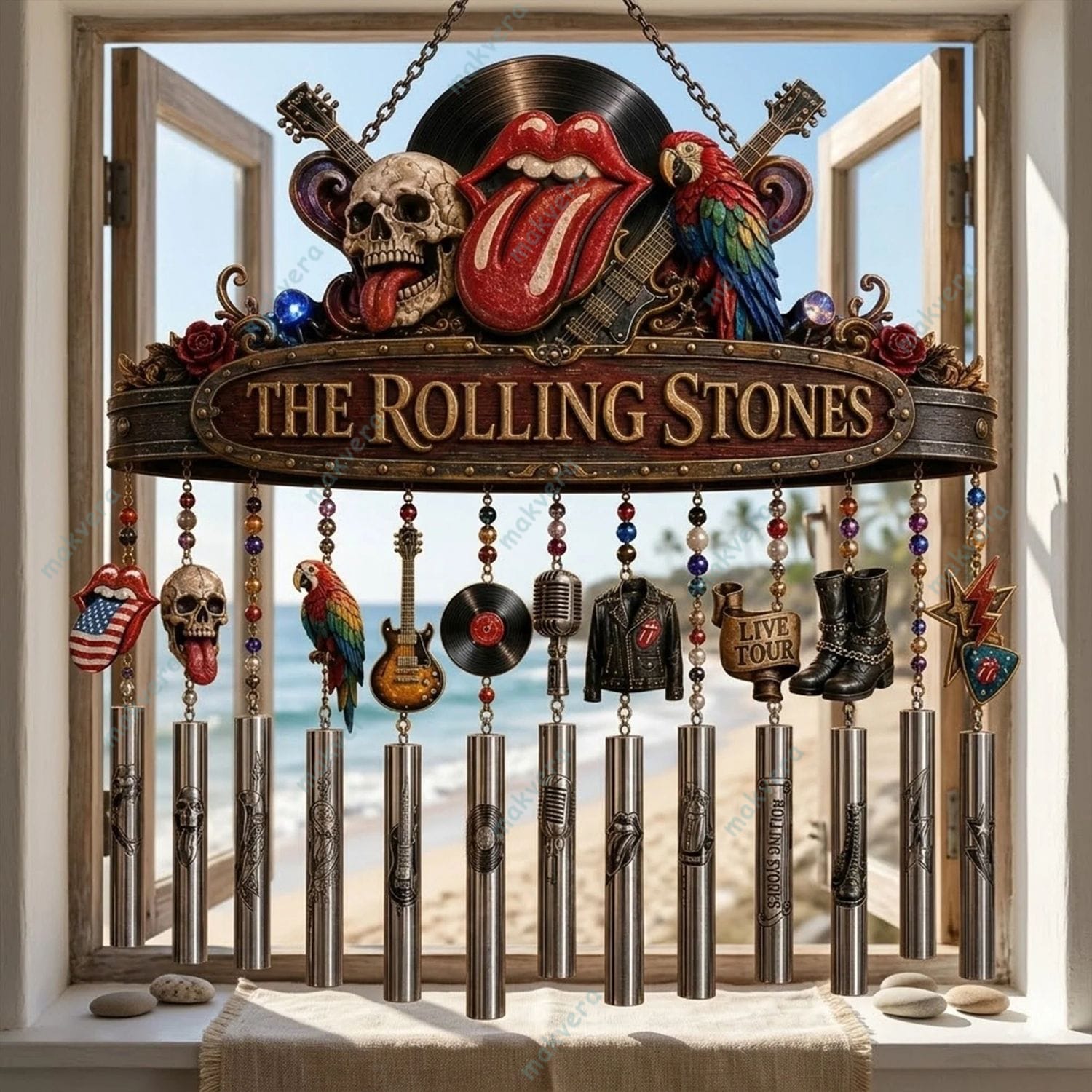 The Rolling Stones Live Tour Wind Chime The Rolling Stones Live Tour Wind Chime