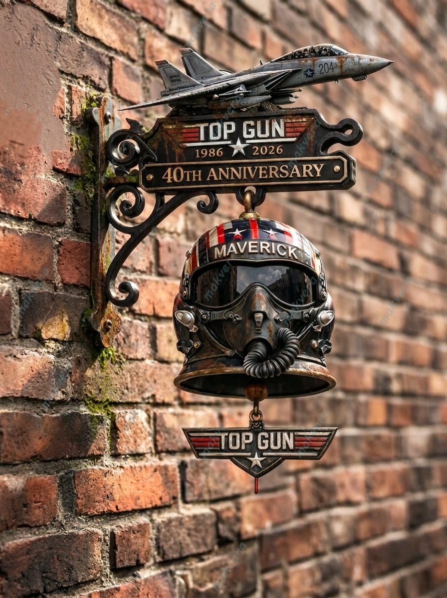 Top Gun Maverick 40Th Anniversary 2026 Wall Bell Top Gun Maverick 40Th Anniversary 2026 Wall Bell