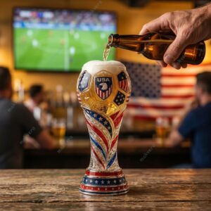 USA FC World Cup 2026 Soccer Trophy Beer Glass 2