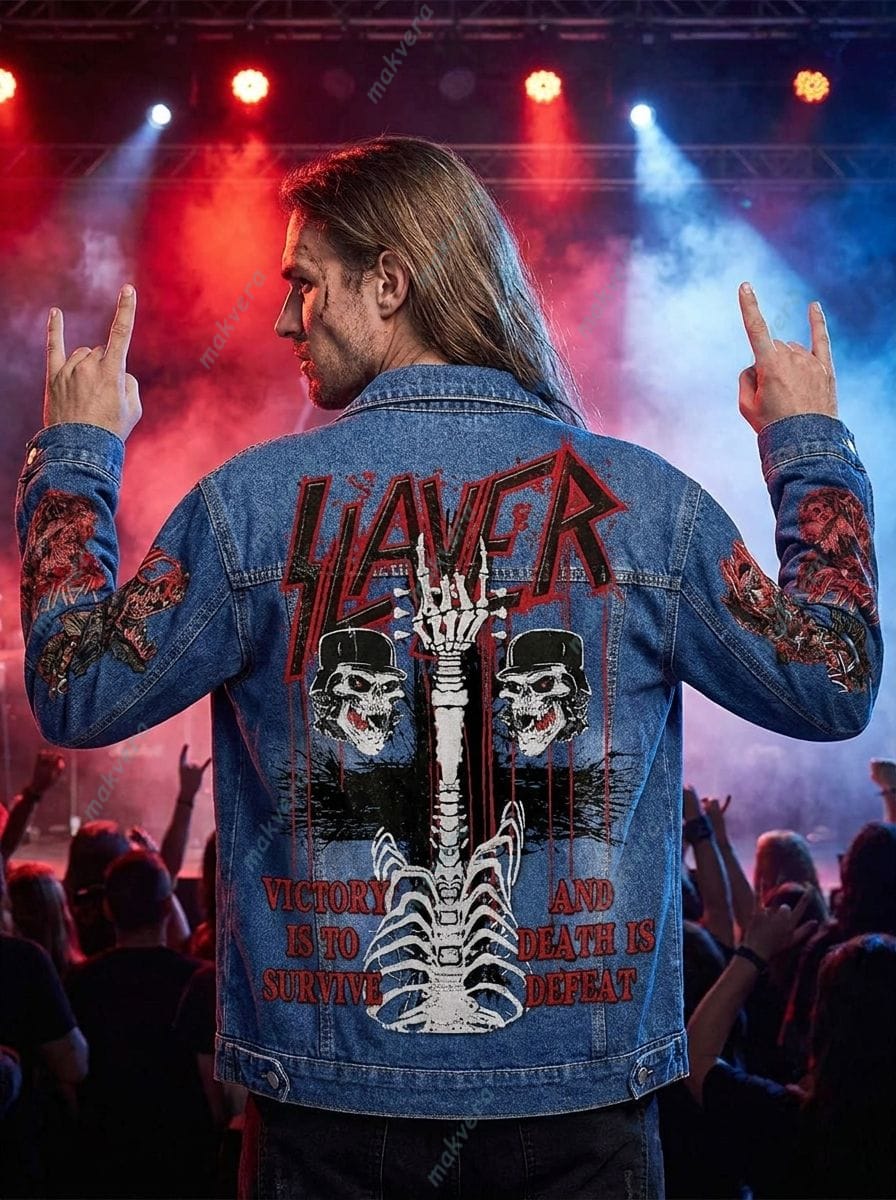 War Ensemble Slayer Band Denim Jacket 2 War Ensemble Slayer Band Denim Jacket 2