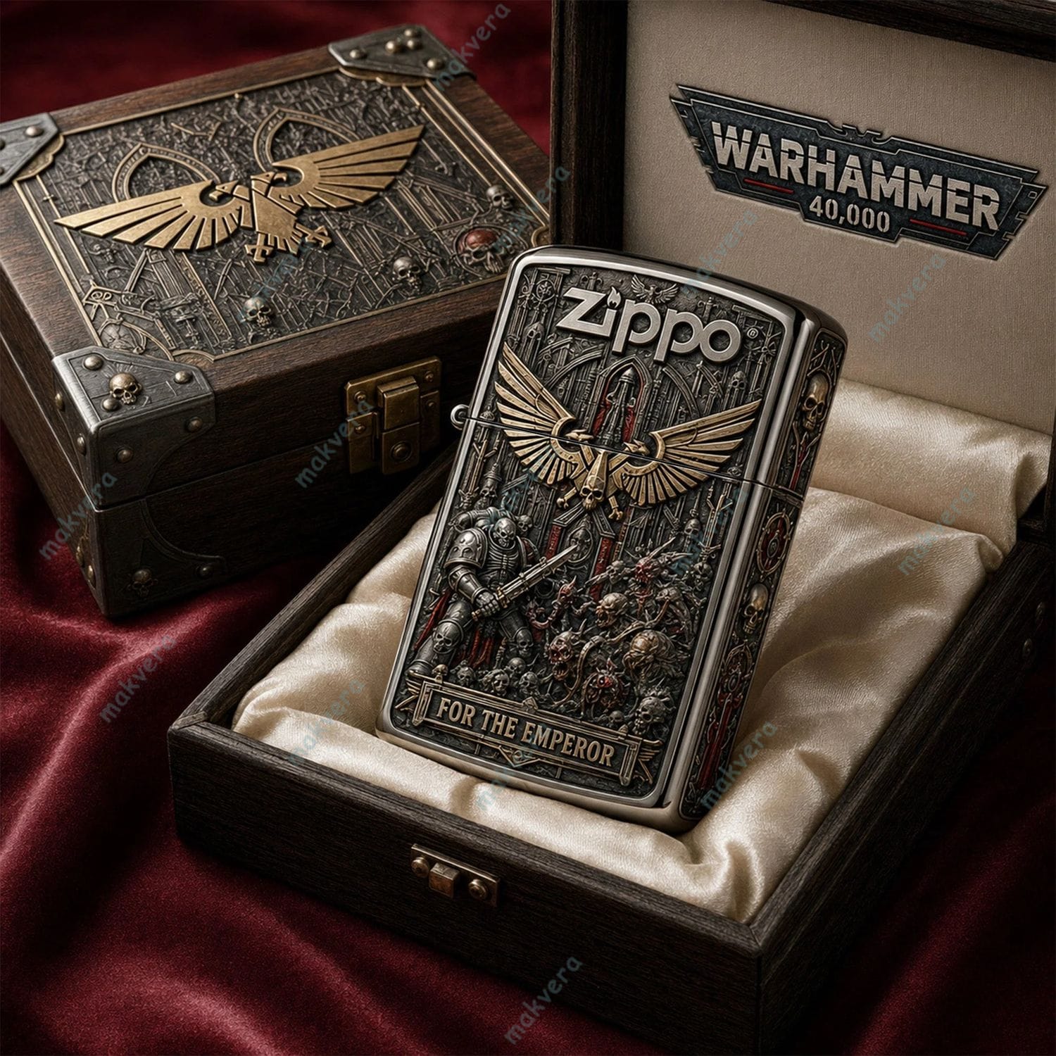 Warhammer 40K For The Emperor Zippo Case Warhammer 40K For The Emperor Zippo Case