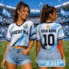 World Cup 2026 Argentina National Custom Crop Top Jersey