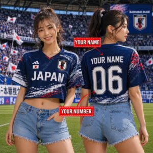 World Cup 2026 Japan National Custom Crop Top Jersey