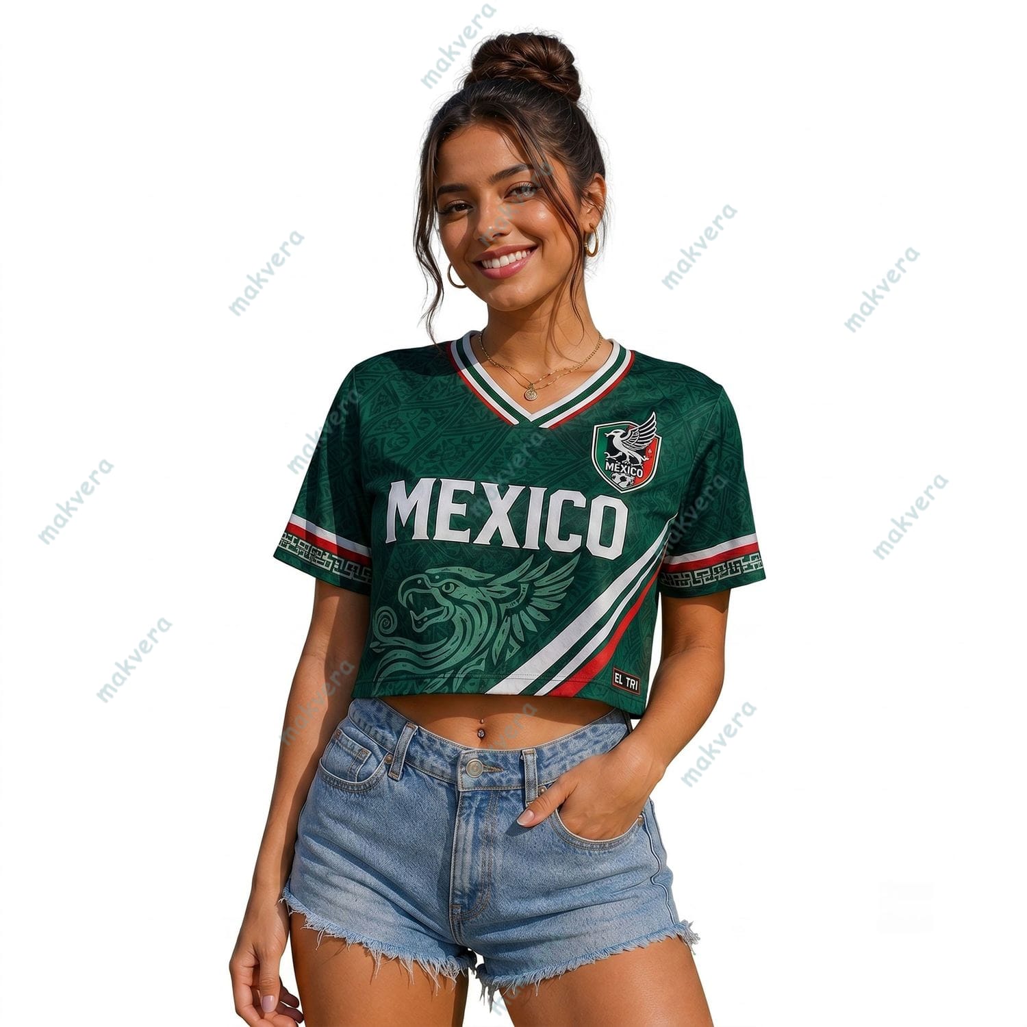 World Cup 2026 Mexico National Custom Crop Top Jersey 4 World Cup 2026 Mexico National Custom Crop Top Jersey 4