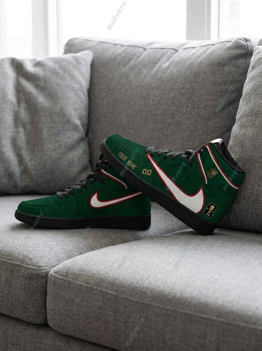 World Cup 2026 Mexico National Custom High Top Sneakers World Cup 2026 Mexico National Custom High Top Sneakers