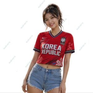World Cup 2026 National Korea Republic Custom Crop Top Jersey 2