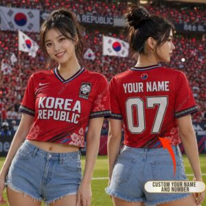 World Cup 2026 National Korea Republic Custom Crop Top Jersey