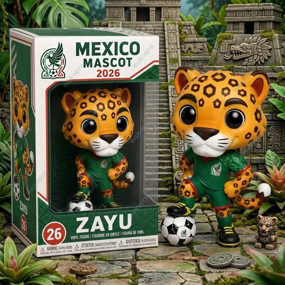 World Cup Mexico Mascot Zayu Pop Figure 2026 World Cup Mexico Mascot Zayu Pop Figure 2026