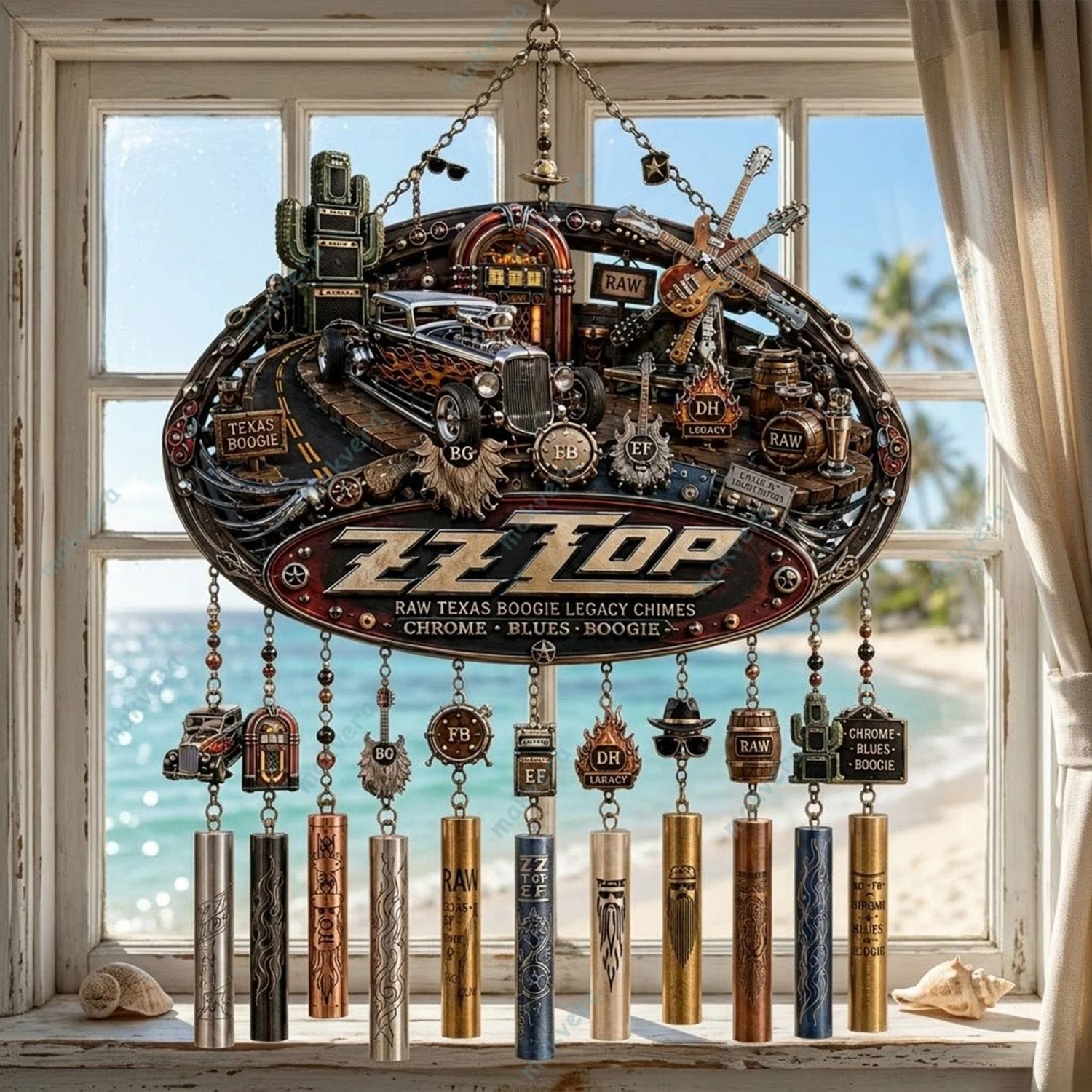 ZZ Top Raw Texas Boogie Legacy Wind Chime 2 ZZ Top Raw Texas Boogie Legacy Wind Chime 2