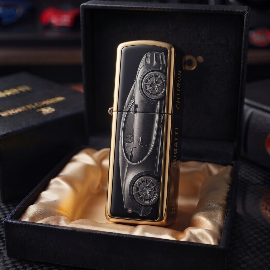 Bugatti Chiron Noire Zippo Case Bugatti Chiron Noire Zippo Case