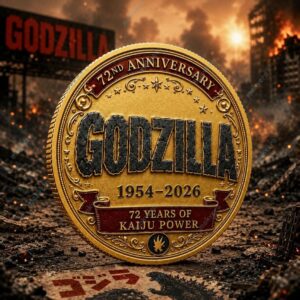 Godzilla 72 Years Of Kaiju Power 1954-2026 Coin 1 Godzilla 72 Years Of Kaiju Power 1954-2026 Coin 2