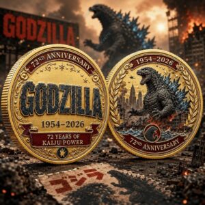 Godzilla 72 Years Of Kaiju Power 1954-2026 Coin