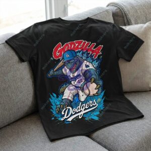 Godzilla x LA Dodgers Baseball Boom Shirt